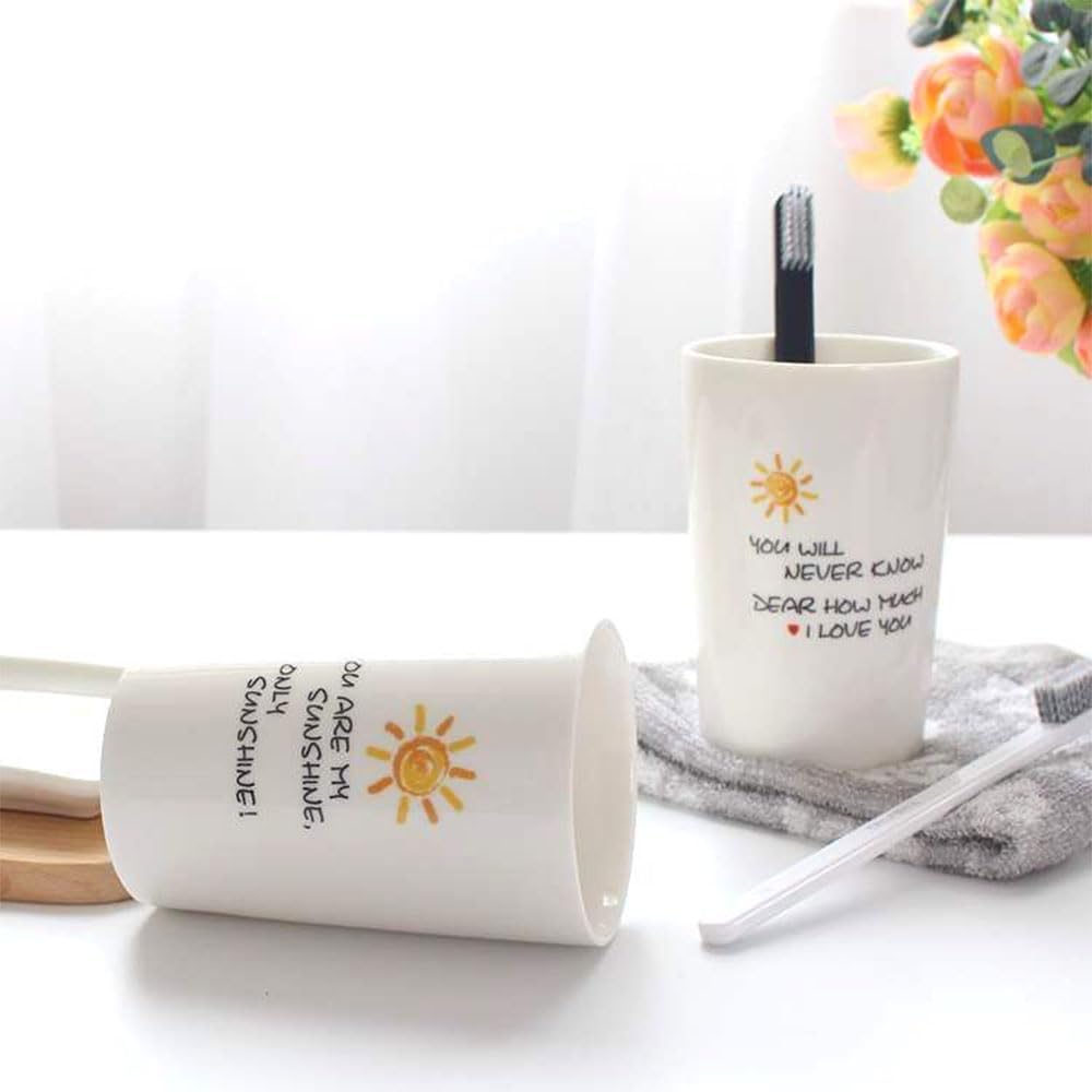 Wongwongcat Ceramic Toothbrush Cup