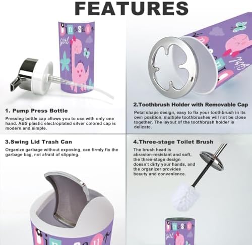JBNJANKDAV Dino-Bath Kit 6 Pcs Set