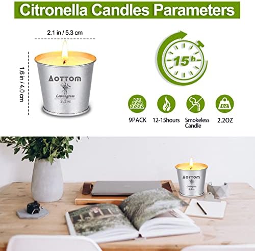 Details Youll Love 9-Pack Citronella Outdoor Candles for Relaxation Uses