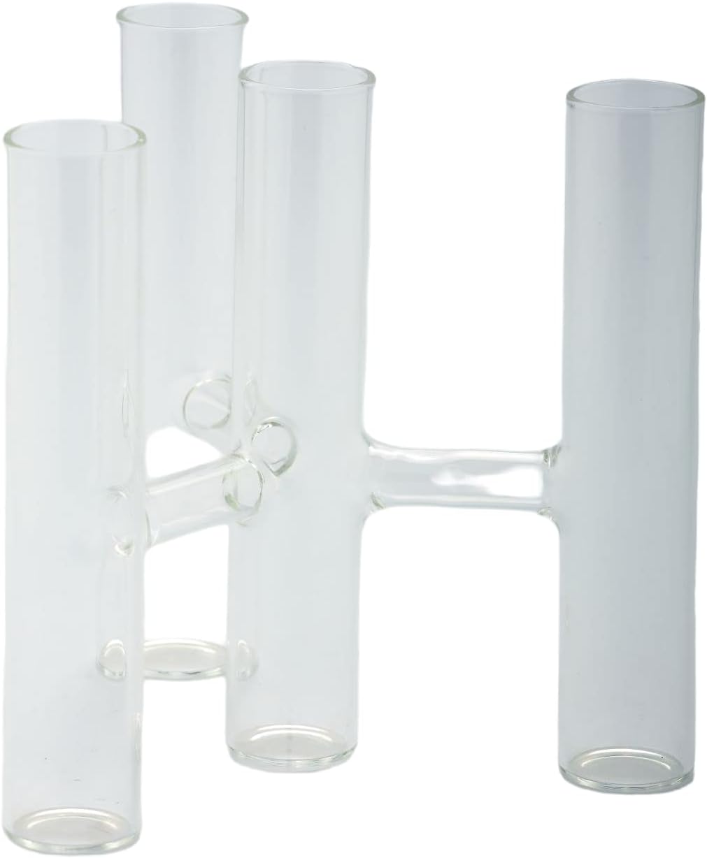 CC Home Furnishings 6 Inch Clear Glass Candle Holder