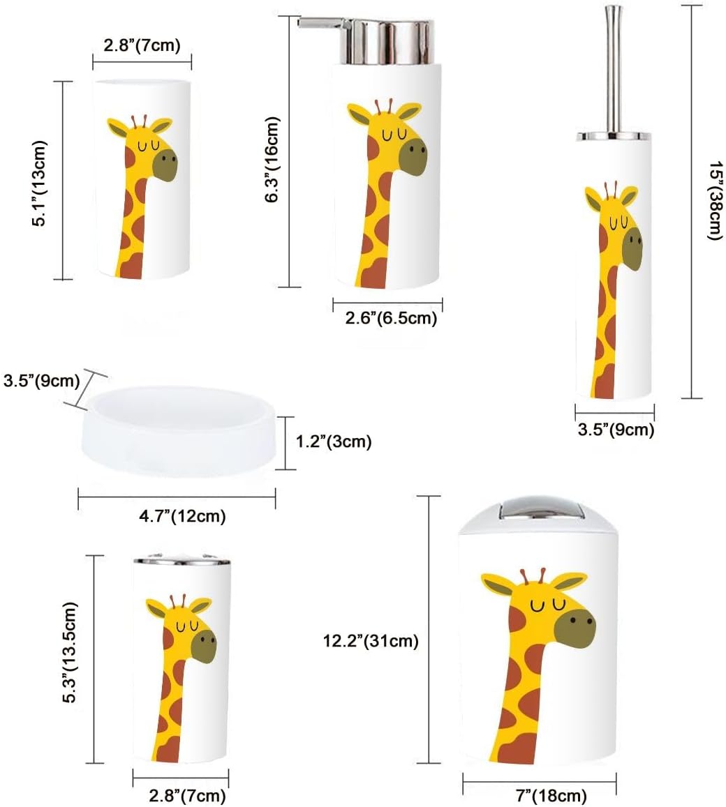 6-Piece Nursery Bathroom Set Durable Stylish