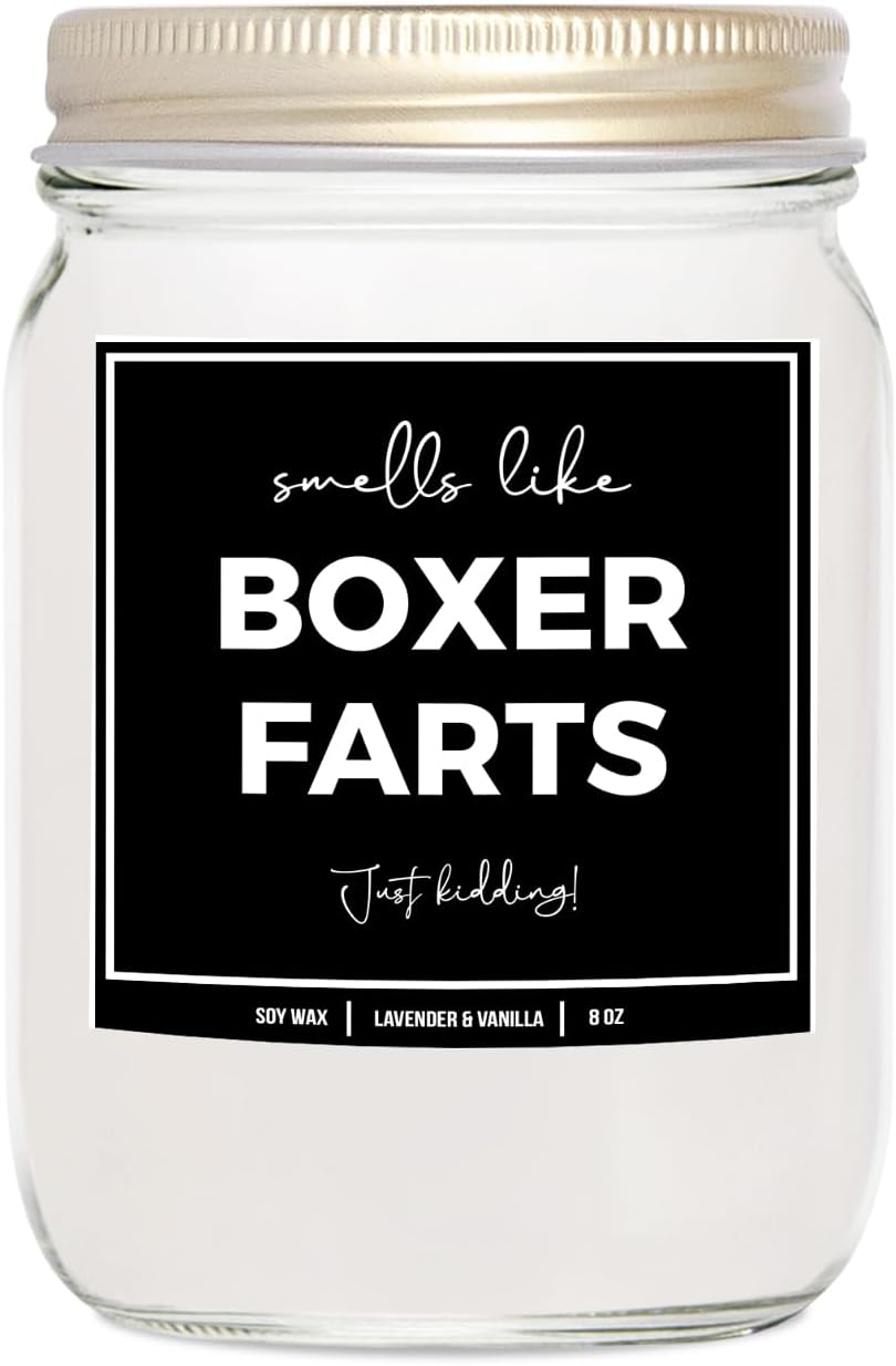 Boxer Dog Gift - 8oz Soy Candle Lavender Vanilla