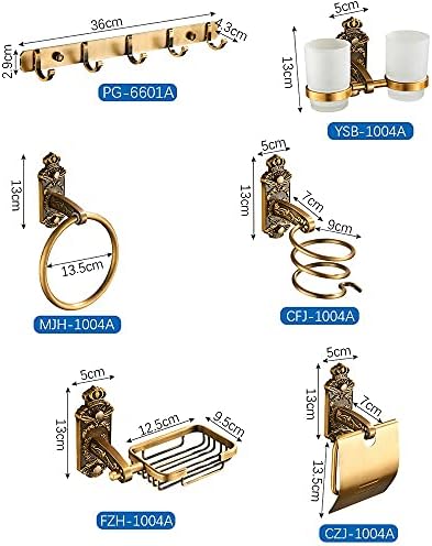 LeGDOr Antiqued Brass Bathroom Shelf Set