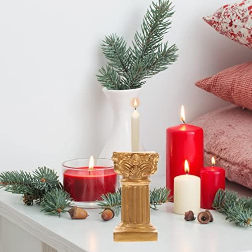 Happyyami Roman Columns 3 piece Candlestick Holders made of Resin