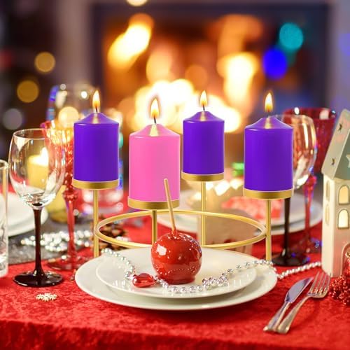 Large Rustic Metal Advent Candle Holder for Christmas 114-inch