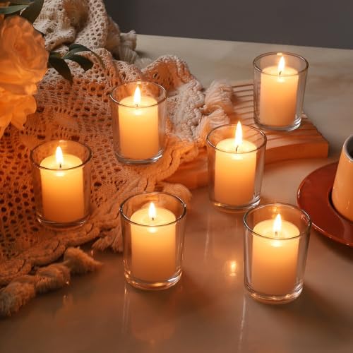 36-Piece Glass Votives Reusable Candle Holders