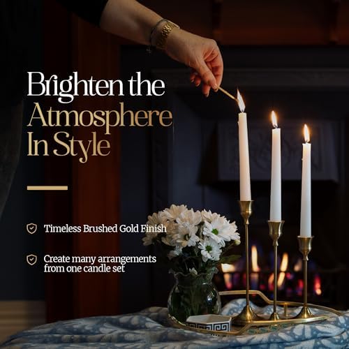 Elegant Gold Candlestick Holders for Dining and Events