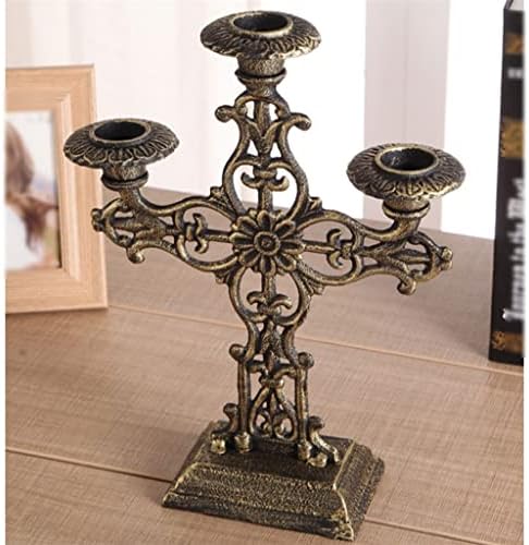 Beautiful European-Derived Cast Iron Three-Head Candle Holder