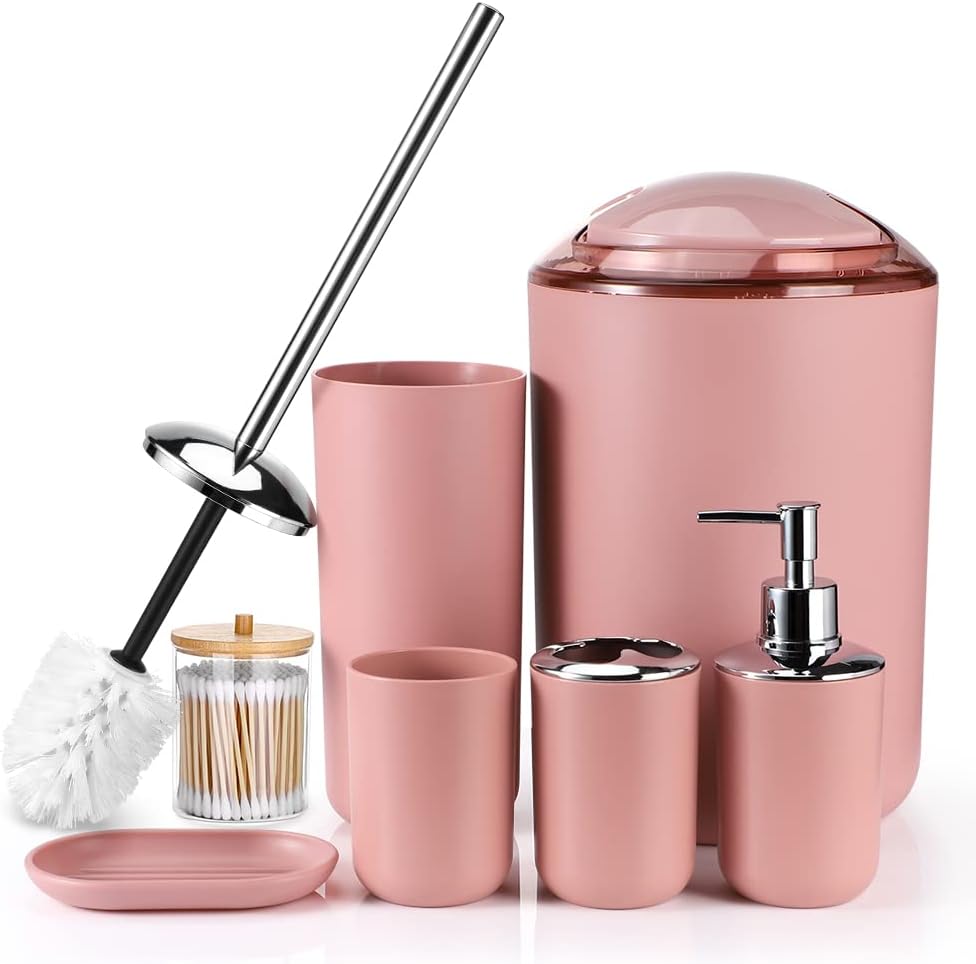 Plastic Bathroom Accessory Set