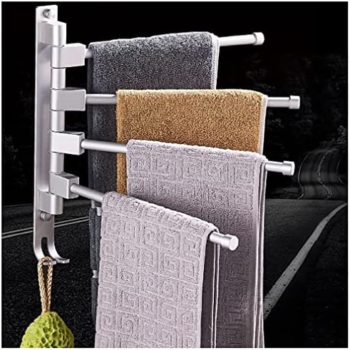 WAPKYRUST-RESISTANT STAINLESS STEEL TOWEL RACK WITH 4 ARMS FOR SPACE SAVING