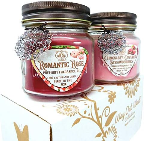 Handmade USA Jar Candles Romantic Scented Set