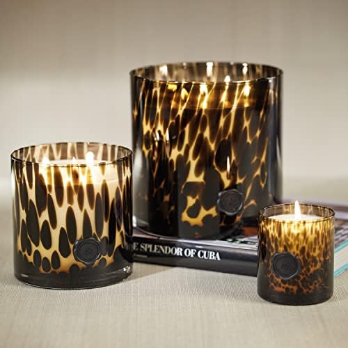 Zodax 50 oz 3-Wick Candle Earthy Scent Black Glass Jar 150 Hours