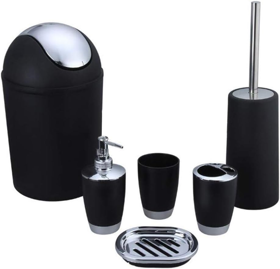 Funwill 6-Piece Plastic Bathroom Accessory Set