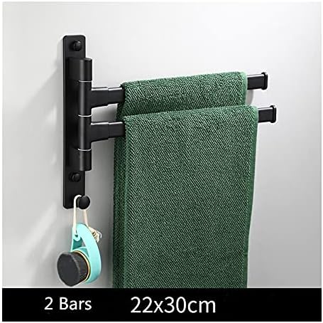 Black Towel Holder for Bathroom with Swivel