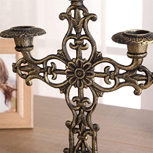 Beautiful European-Derived Cast Iron Three-Head Candle Holder