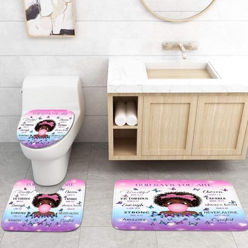 BriBay 4-Piece Bathroom Set Waterproof Stylish Home Decor