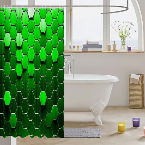 Pure Geometric Honeycomb Shower curtain for Kids