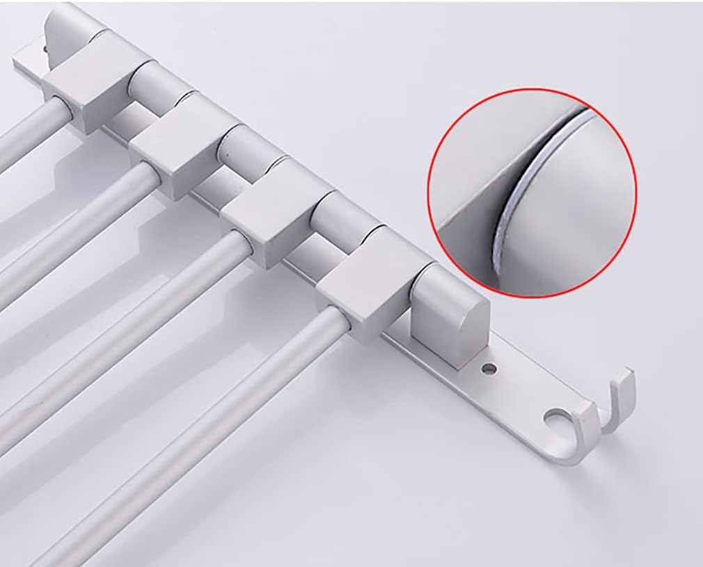 WAPKYRUST-RESISTANT STAINLESS STEEL TOWEL RACK WITH 4 ARMS FOR SPACE SAVING
