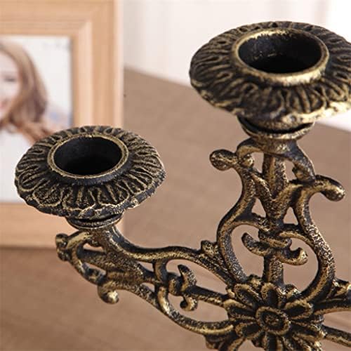 Beautiful European-Derived Cast Iron Three-Head Candle Holder