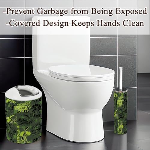 Bathroom Accessories Set 6 Pcs Durable Camouflage Dino Pattern Print
