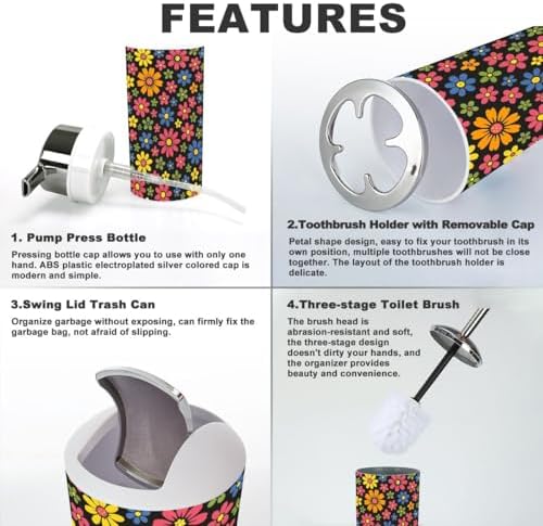 XNGJEMVWXO 6-Piece Bathroom Set Durable and Stylish for Home Travel