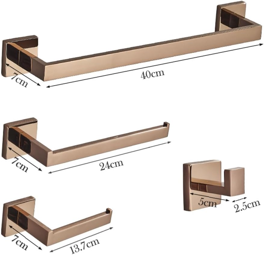 YJYBHD Rose Golden Bath Towel Rack Set