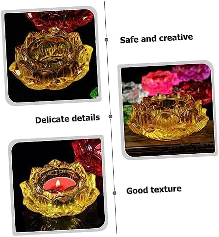 Buddha Lotus Glass Candle Holder