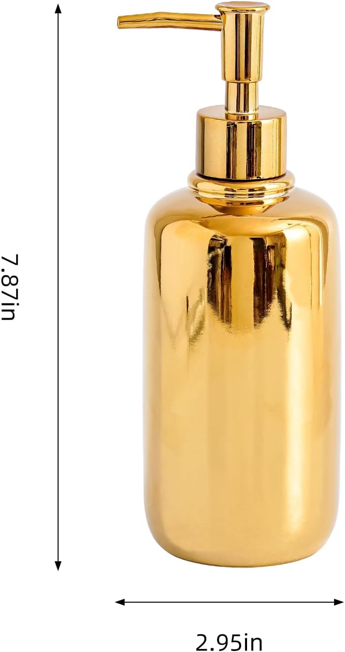 Wodlo 4-Piece Gold Ceramic Bathroom Accessory Set