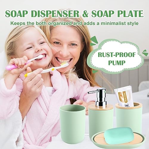 iMucci Pastel Green 9-Piece Bathroom Accessory Set