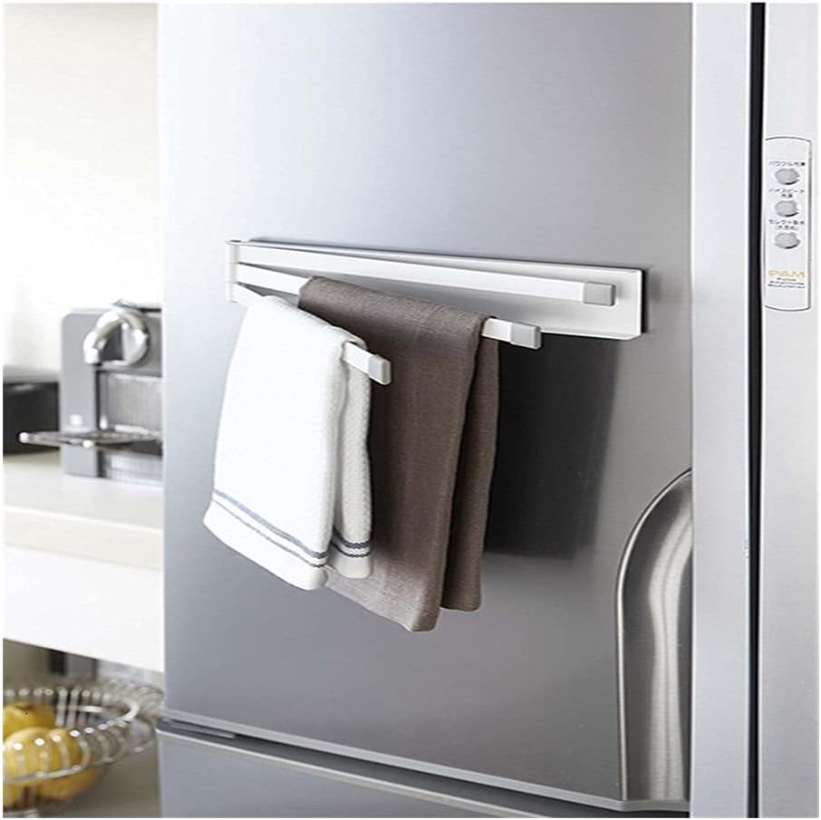 White Metal Towel Rack Wall Mounted Hanger Holder Bar