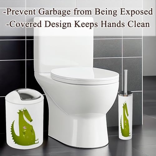 Green Cute Kids Crocodile Bathroom Accessories Set of 6