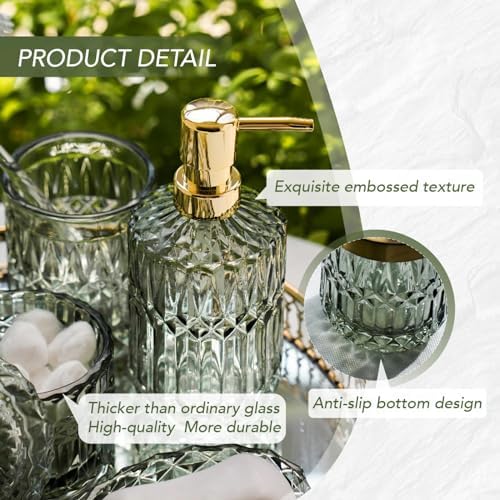 Stylish Glass Bathroom Set 5 Pcs for Home or Gift
