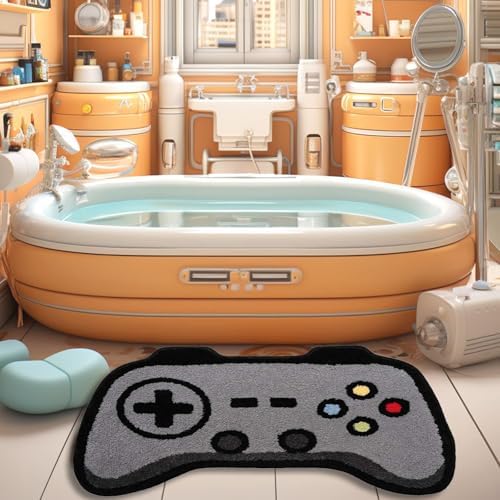 Cute Gamepad Shaped Bath Mat - Non-Slip Soft and Absorbent