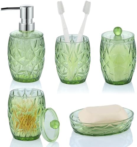 Green Bathroom Accessories Set 5pcs