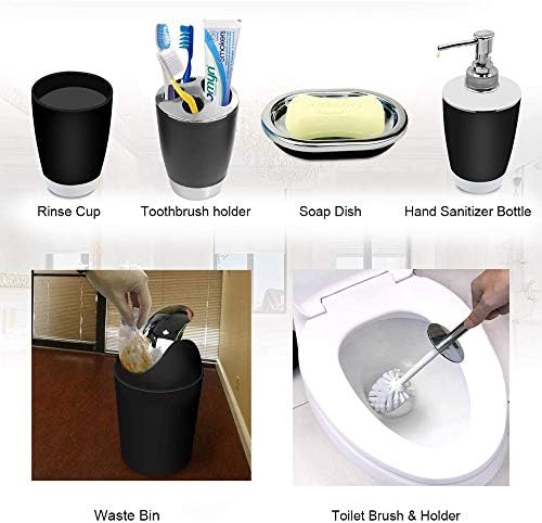 Funwill 6-Piece Plastic Bathroom Accessory Set