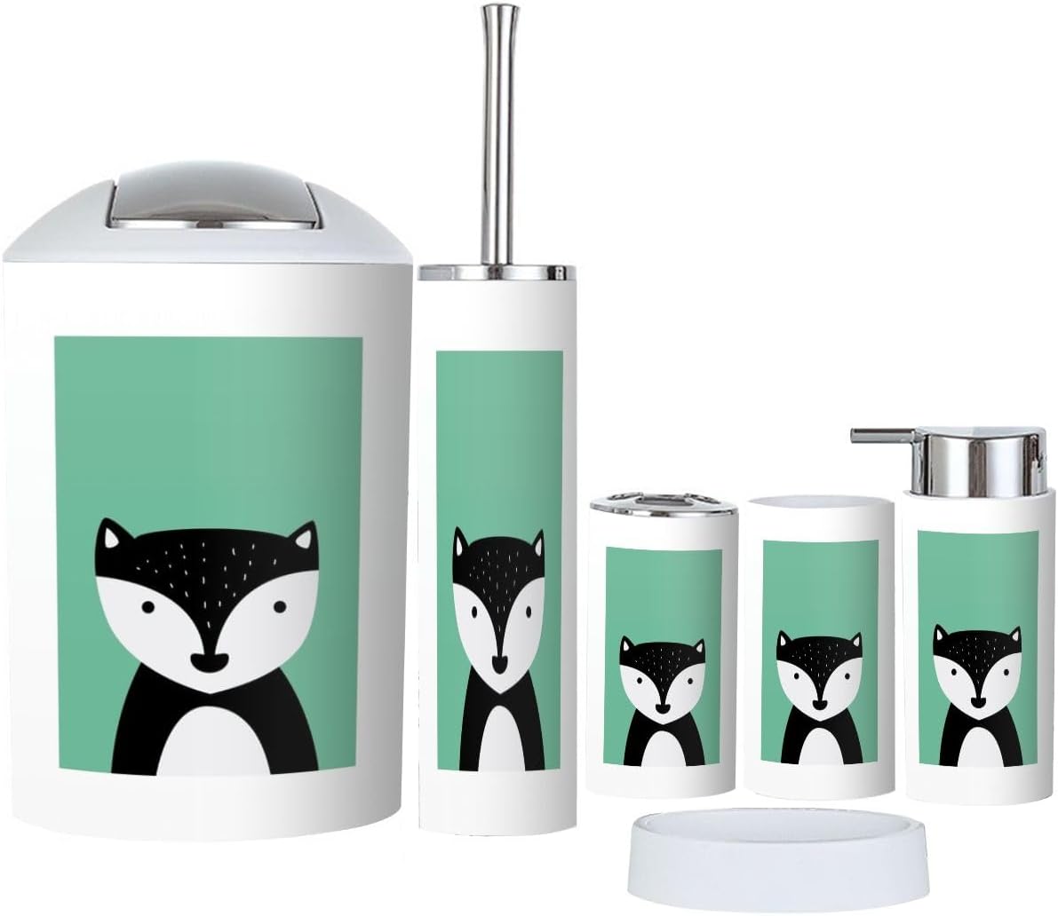 Sleek Nursery Bathroom Accessories 6-Piece Set