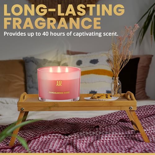 1OAK 3 Wick Sandalwood Rose Candle Luxury Candle for Home