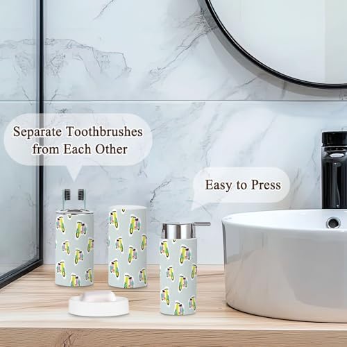 Retro Bath Organizer 6-Piece Set for Clean Stylish Storage