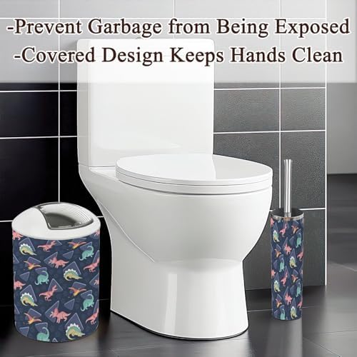 Cute Kids Dinosaur Pattern Bathroom Accessories Set 6 Pcs