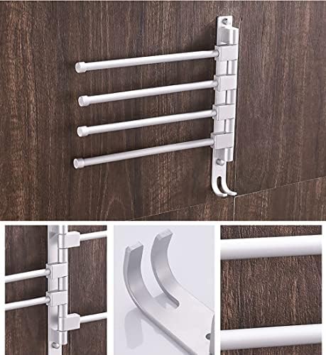WAPKYRUST-RESISTANT STAINLESS STEEL TOWEL RACK WITH 4 ARMS FOR SPACE SAVING
