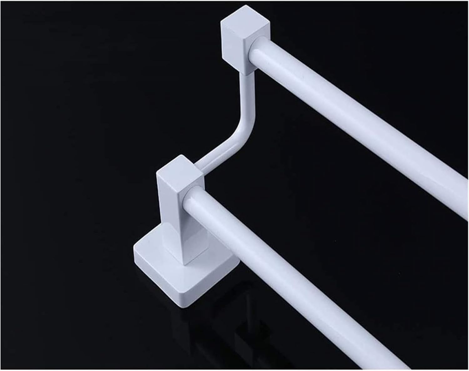 ALDEPO Double Towel Rail with Shelf - 50Cm Stainless Steel Bathroom Towel Rack
