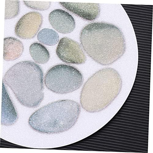 4-Piece Diameter Stone Pattern Bathtub Non-Slip Stickers