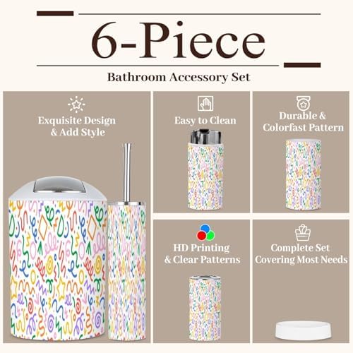 6-Piece Bathroom Accessories Set
