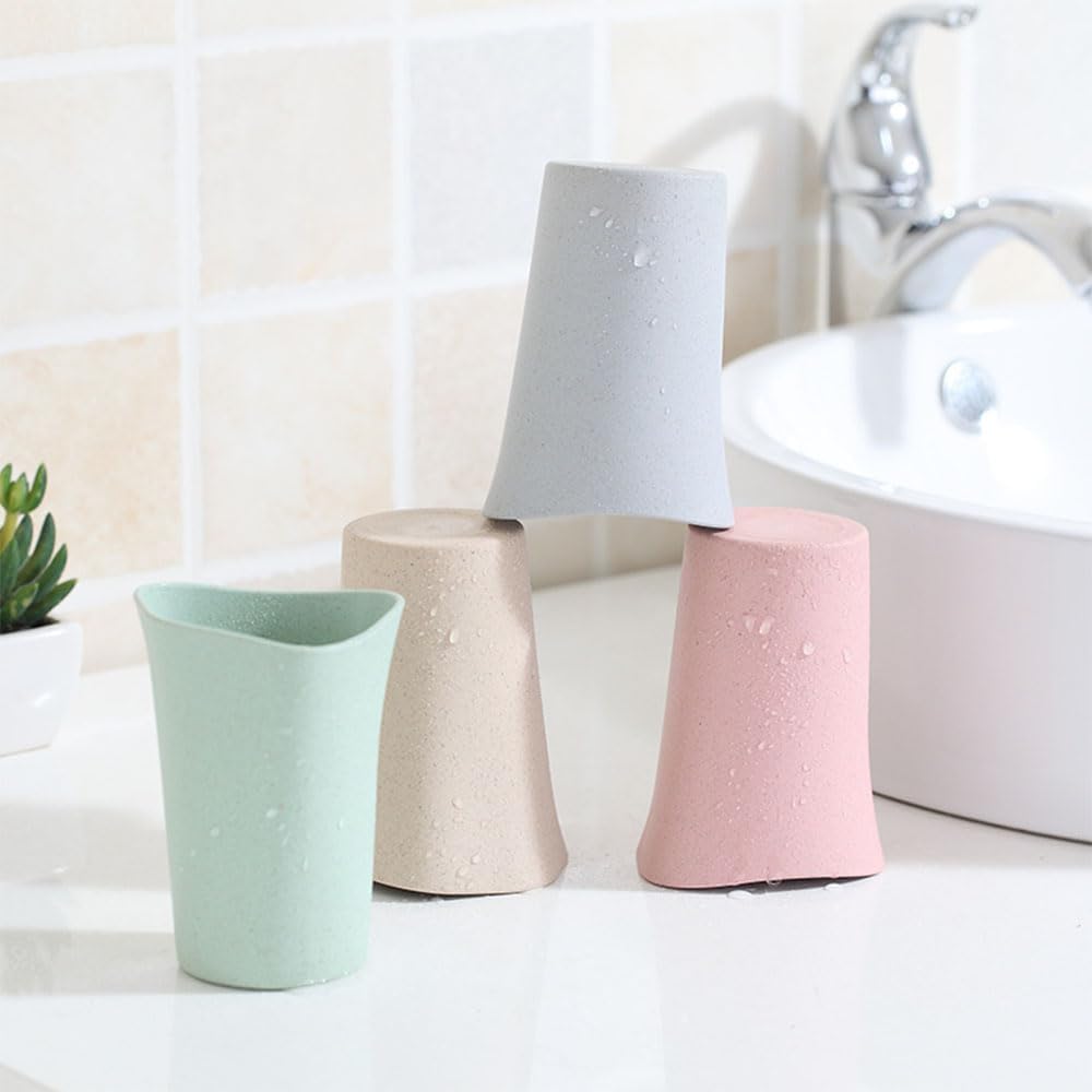 Creative Toothbrush Cup Set Off-White Pink