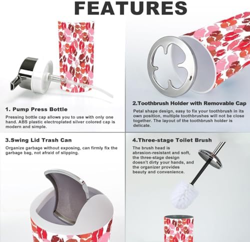 Bath Time FunXNGJEMVWXOBathroom Accessory Set 6 Piece