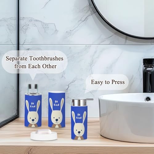 Bathroom Accessories Set 6 Pcs Nursery Wall Art Animals