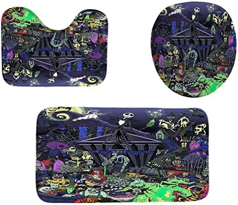 4-Piece Christmas Bathroom Set with Halloween Decor