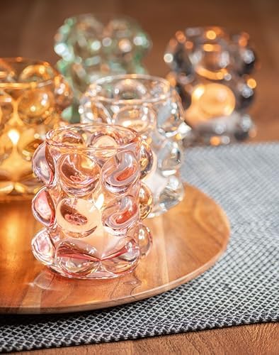 Karma Lucia Hobnail Votive Candle Holder Gray