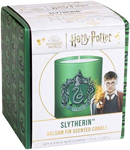 Slytherin Candle 8 oz Harry Potter Hogwarts House Gift Balsam Fir Scent