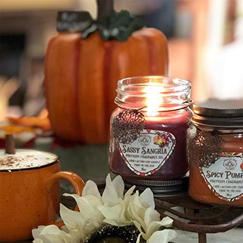 Scented Jar Candles Set of 2 - Sassy Sangria Spicy Pumpkin